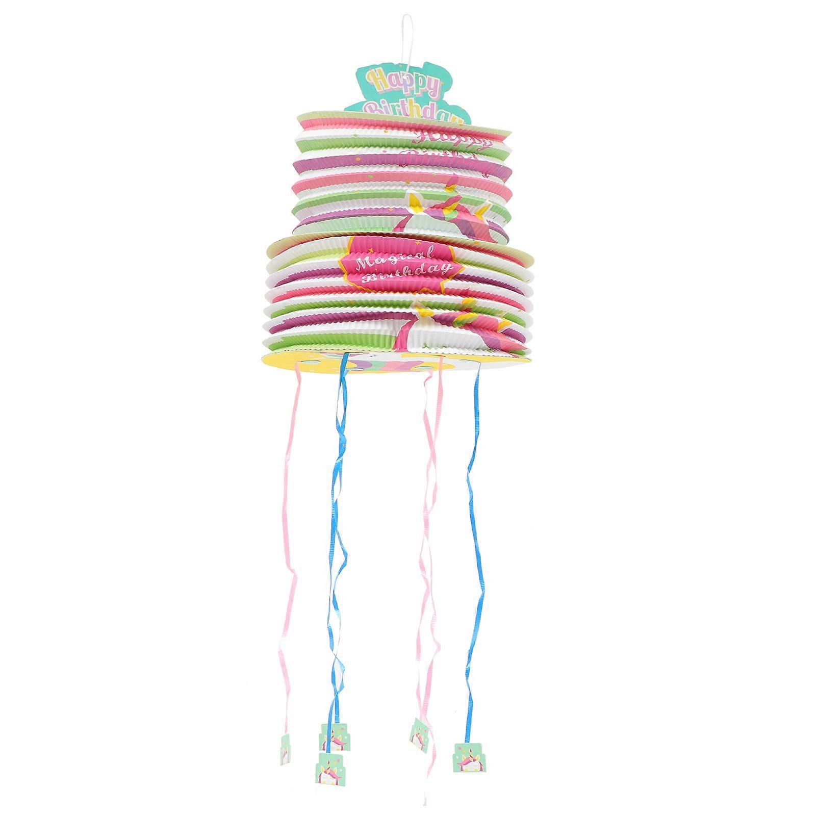 The **Mini Unicorn Piñata Hanging Decoration** is a fun and colorful way to add excitement to any birthday party or celebration! Perfect for both