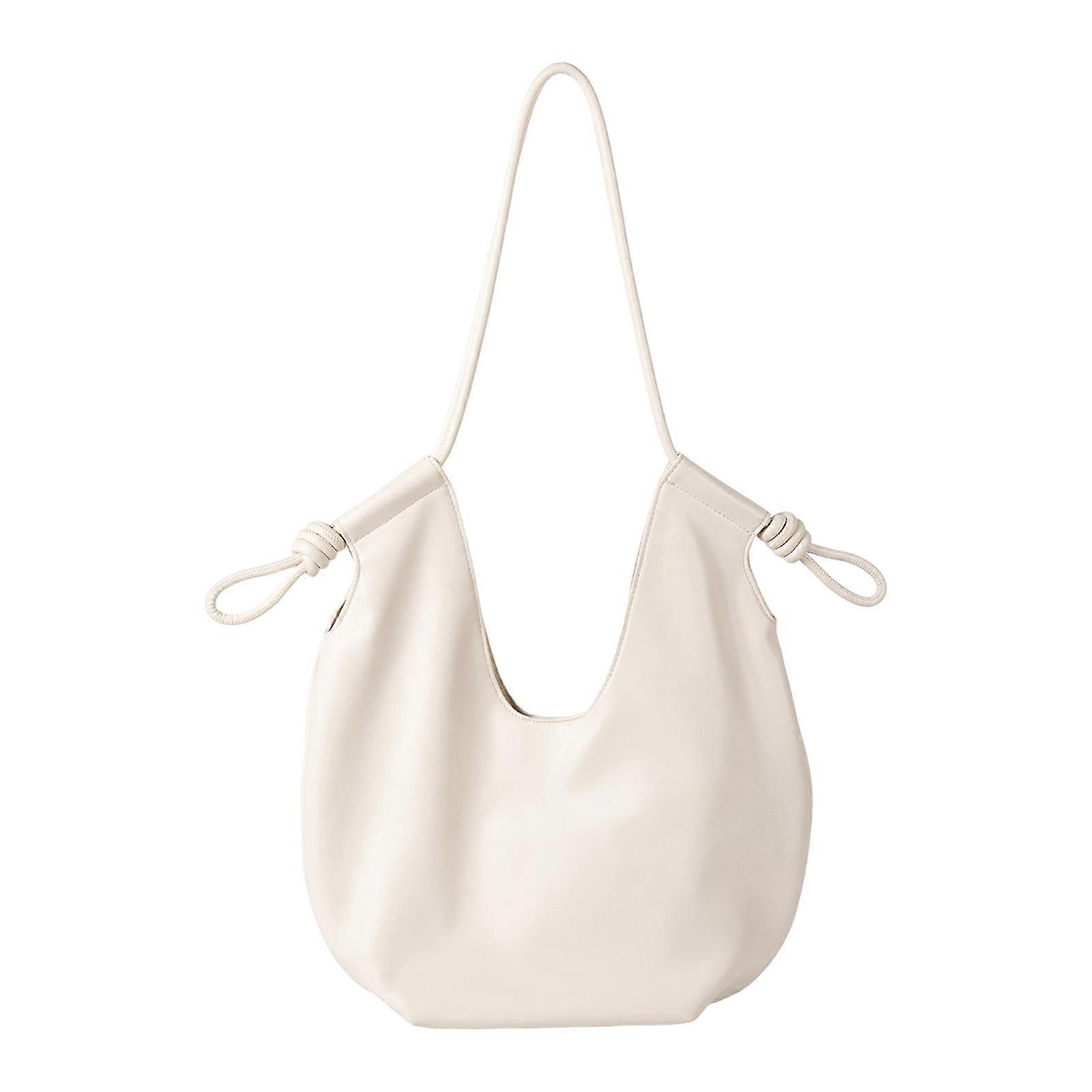 حقيبة كتف على الطراز الكوري للمرأة حقيبة يد ذات سعة كبيرة أزياء حقيبة الإبط PU الجلود حقيبة الإبط حقيبة تسوق بيضاء