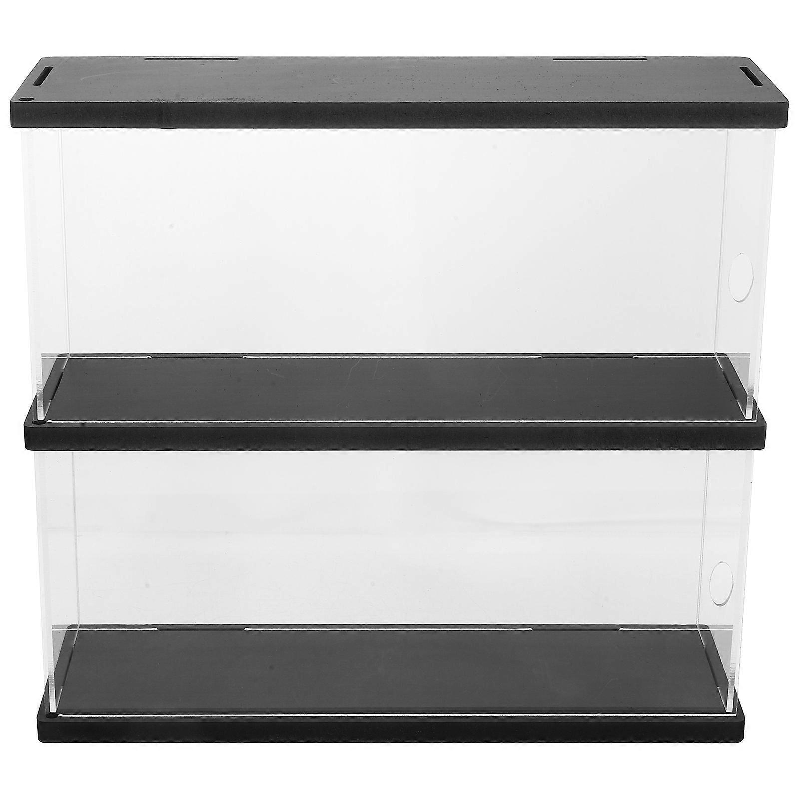 Clear Acrylic Display Box for Collectibles   Dustproof Storage Case with Double Layer Design and Large Capacity Showcase for Organized Display