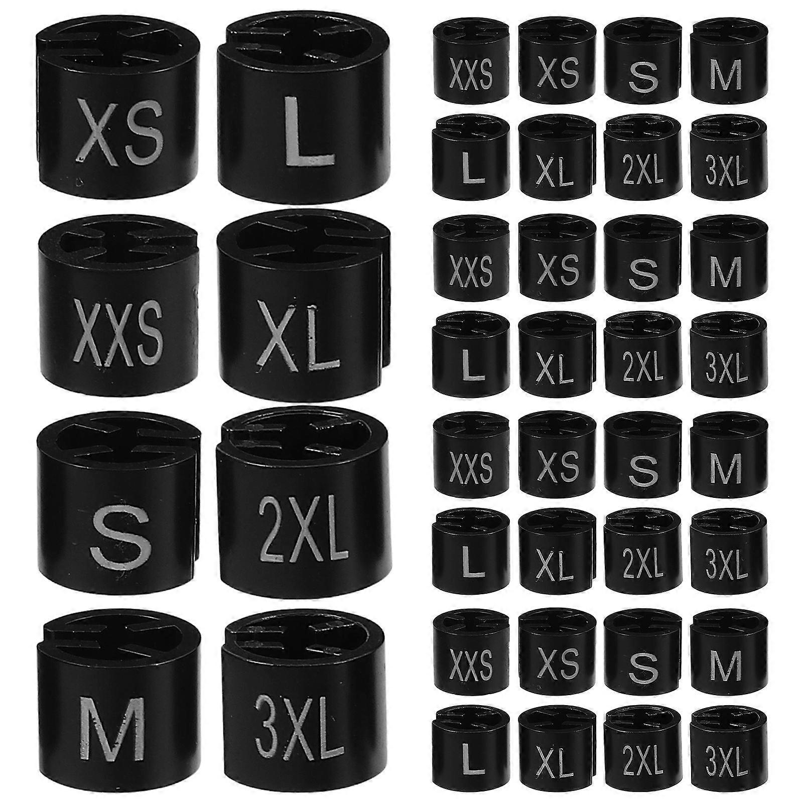 Plastic Hanger Size Indicators for Convenient Labeling and Sorting