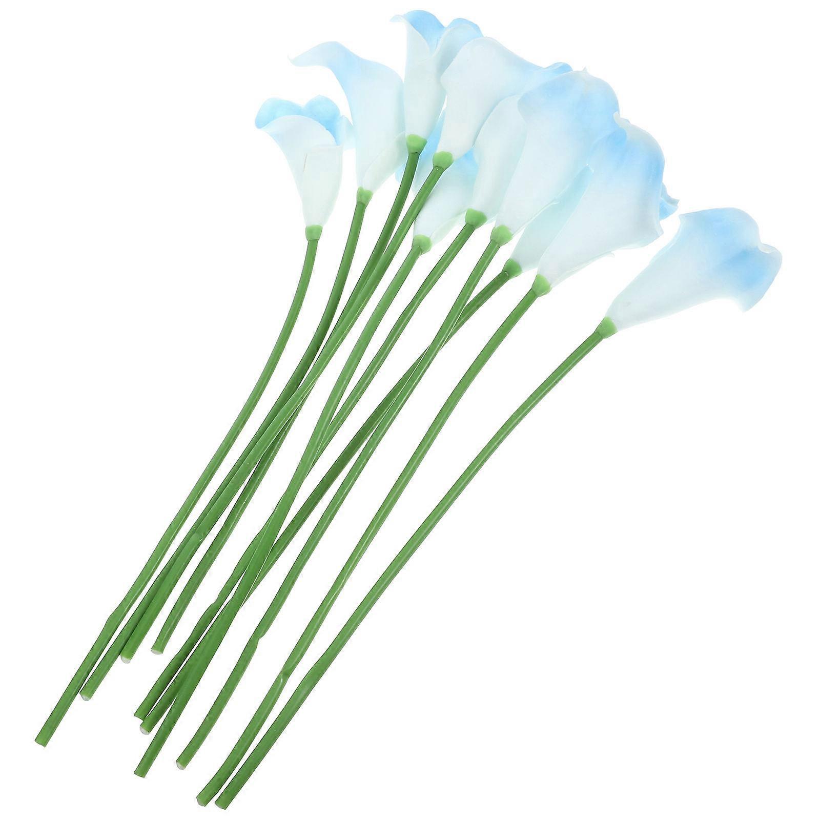 Here's a well structured product description for your item:
**10pcs Faux Flower Stems – Weather Resistant PU Material, Fade Resistant Artificial