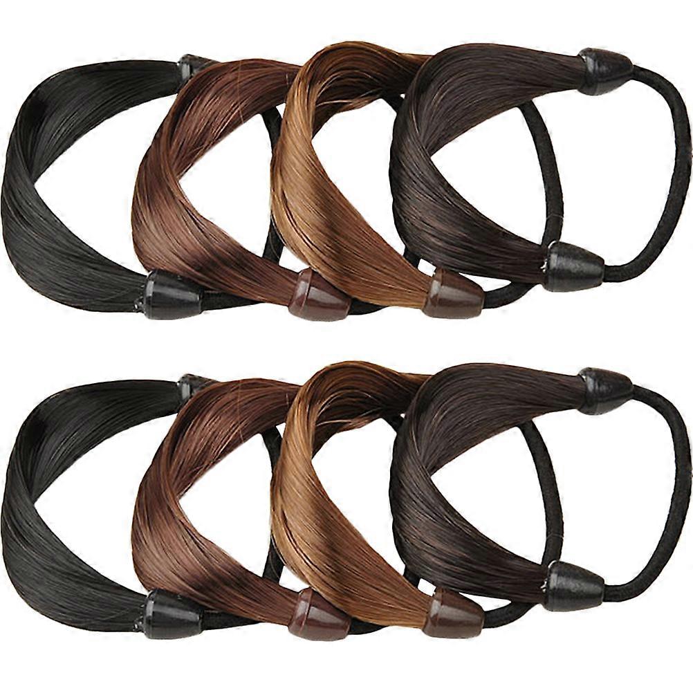 8pcs Elastic Ponytail Holders for Women – Natural Looking Hair Ties for All Hair Types and Occasions