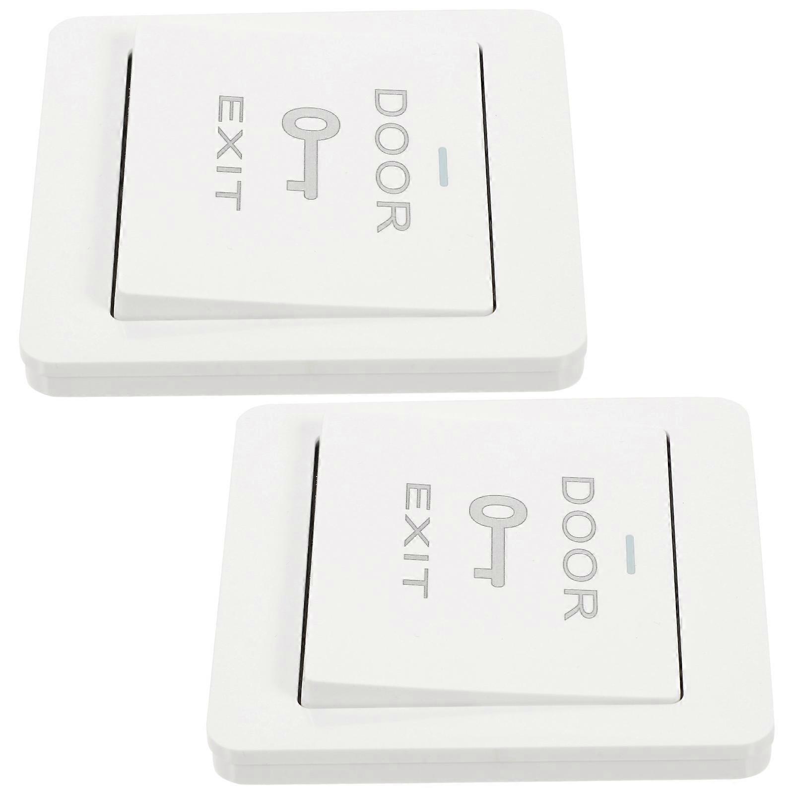 Replacement Doorbell Button Doorbell Faceplate Exit Management Socket Panel PP Material 2Pack