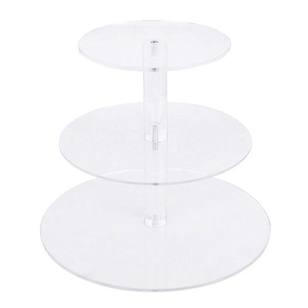 Three-Tier Cake Stand Transparent Cake Tier Acrylic Detachable Home Users 1 Set