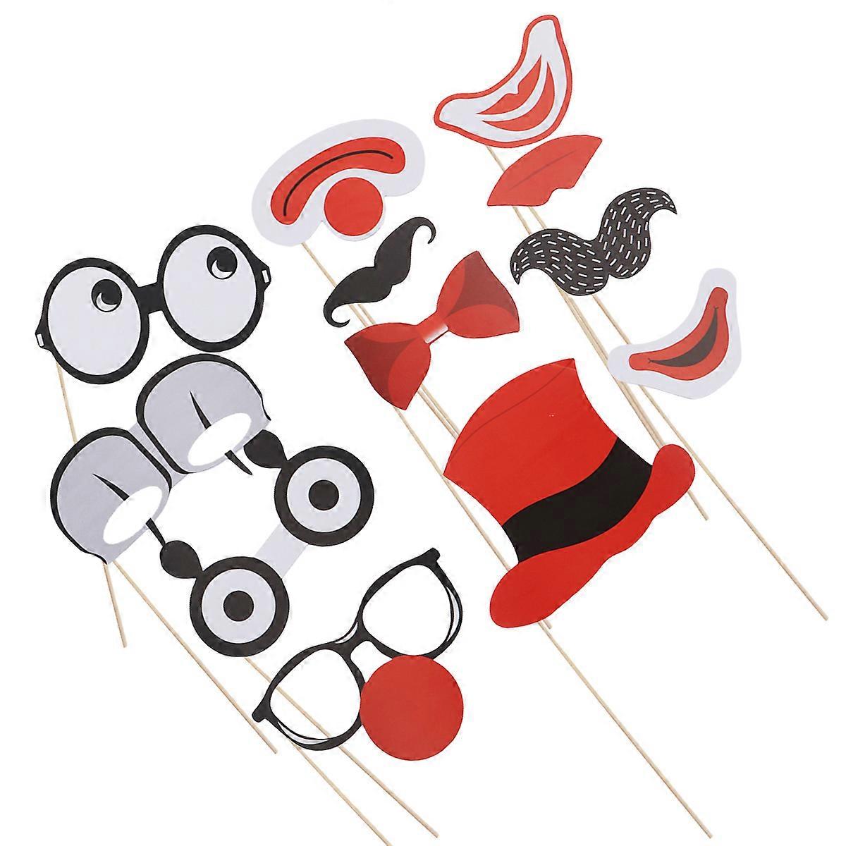 Novelty Birthday Glasses Clown Hat Glasses Assorted Color Event Supplies 12Pcs