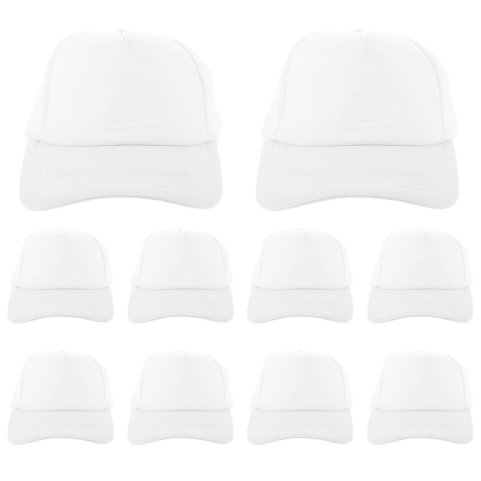Diy Printing Hat Mesh Sublimation Hats Heat Transfer Baseball Hats Daily Dressing White 10Set