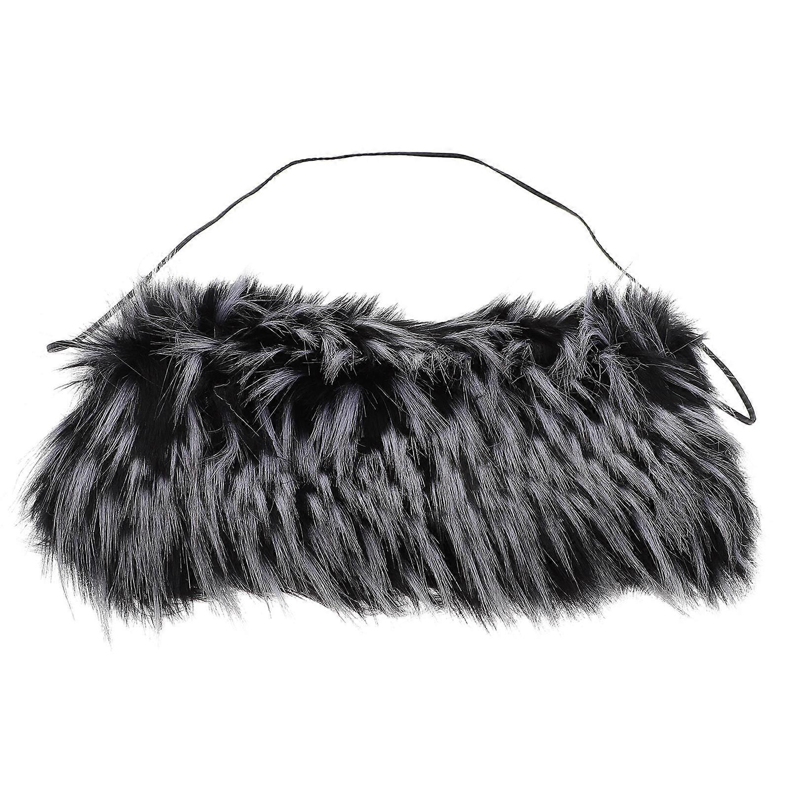 Synthetic Material Hand Warmer Elegant Winter Warm For Clothes Accessory Black 20x34cm 1Pack