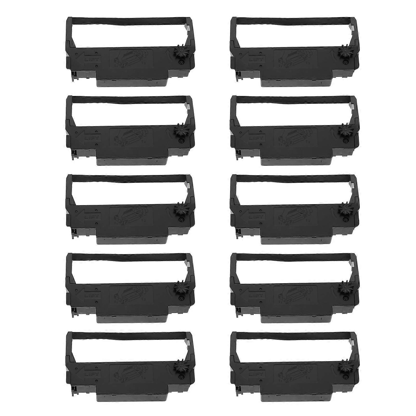 レシートプリンターリボンレジインクリボンビジネス使用光に強い13X8CMブラック10個