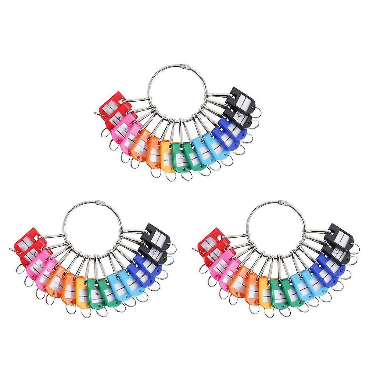 Portable Metal Ring Key Organizer with 20 Spring Hooks & Key Tags