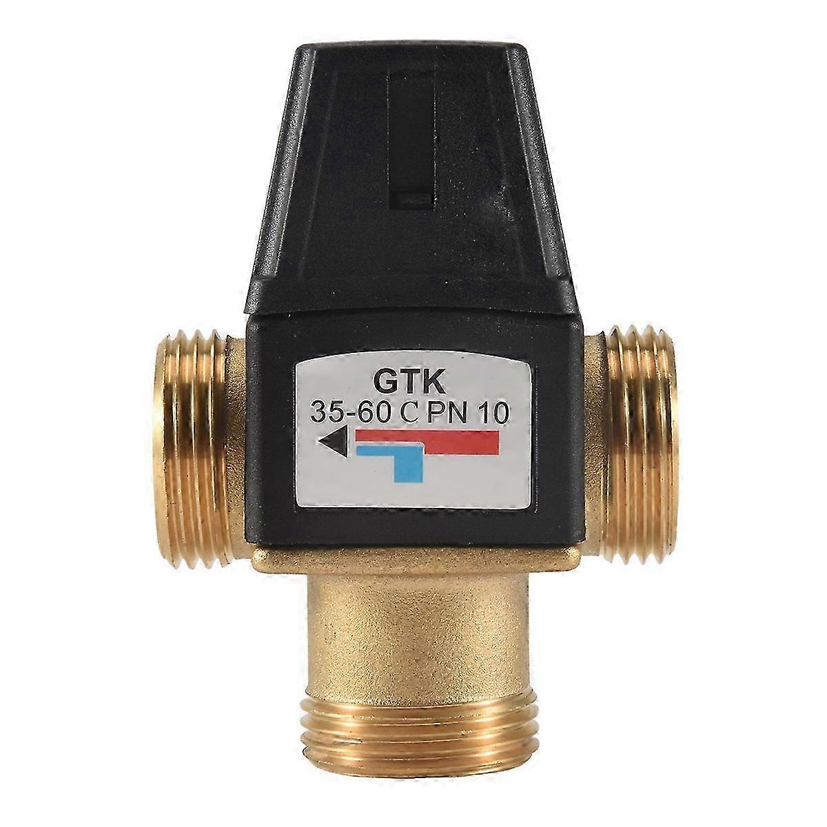 1 Pcs 3-Way External Thread Brass Thermostatic Mixing Valve for Solar Water Heater