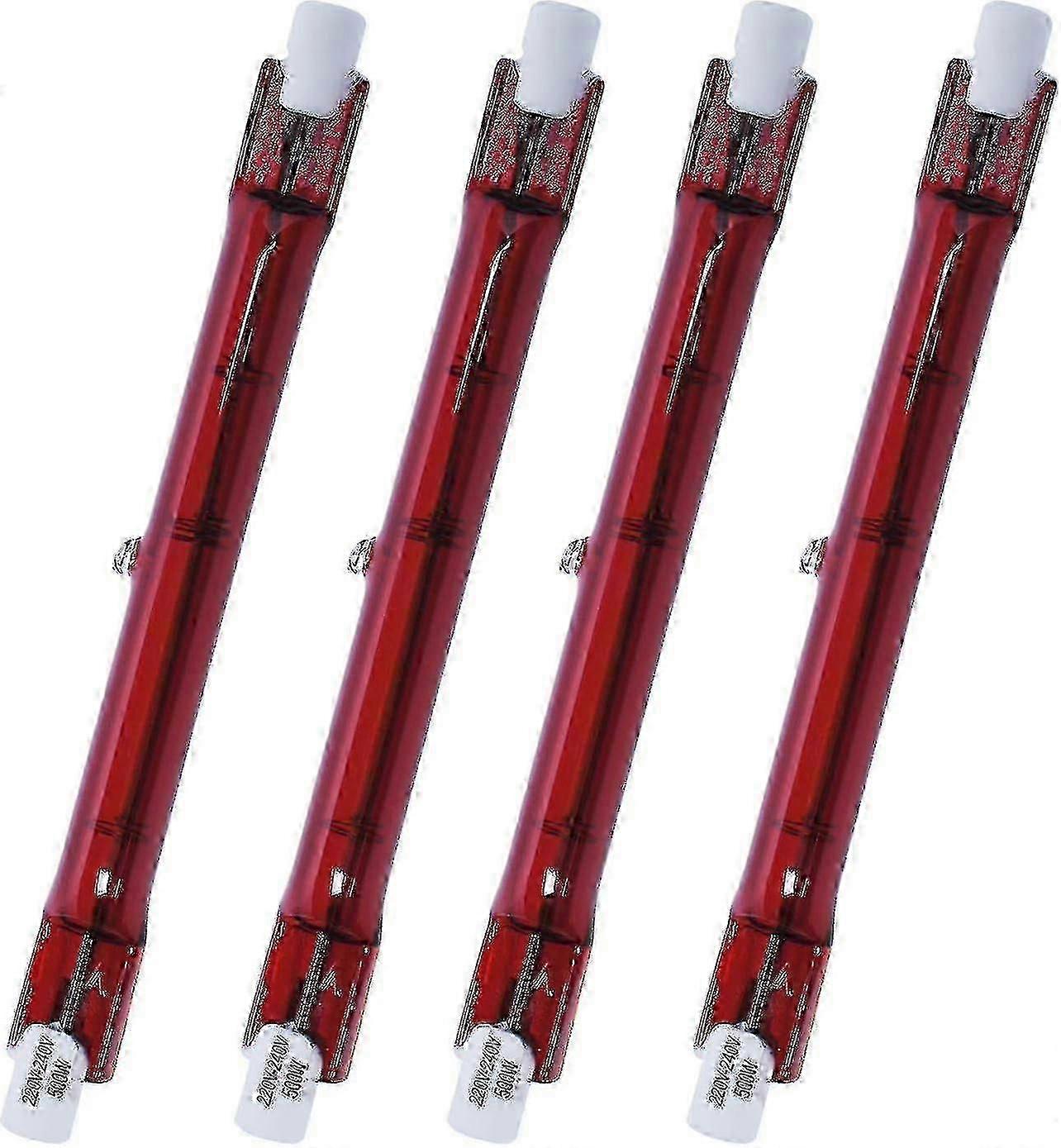 500 Watt Ruby Compatible With Heatmaster R7 Halogen Heater Bulb For Garden Heater - Pack Of 4-In stock