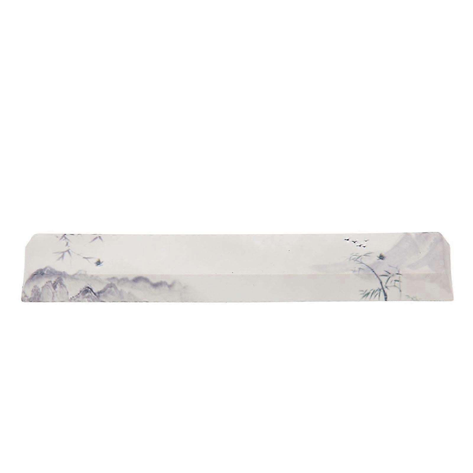 Spacebar Keycap PBT Ink Mountain Pattern DIY Universal Mechanical Keyboard Replacement Accessories