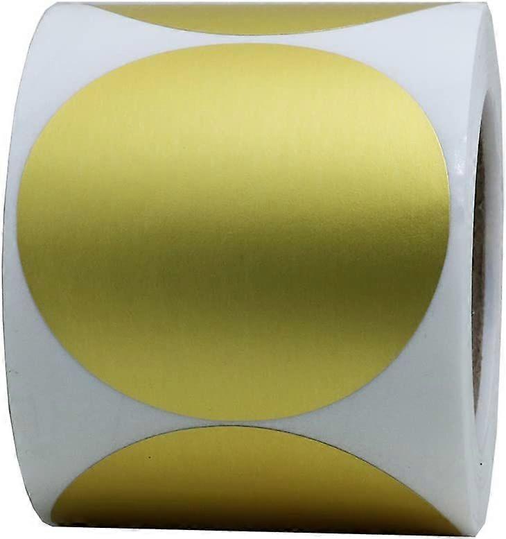 Hybsk Matte Gold Labels 2 inch Round Color Coding Dots Stickers Adhesive Label 300 Per Roll (Gold)