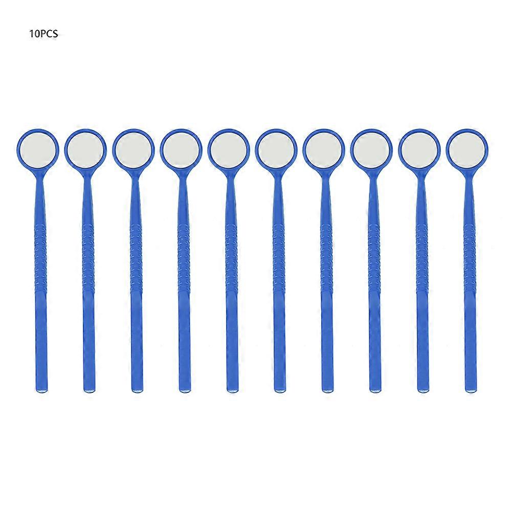 10 יחידות מראות פה לבדיקת פה עם ידית סיבי זכוכית וכחול מדידה