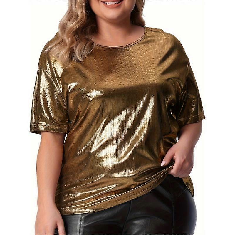 Summer Women's T-shirt Loose Large Size Round Neck Solid Color Short-sleeved T-shirt