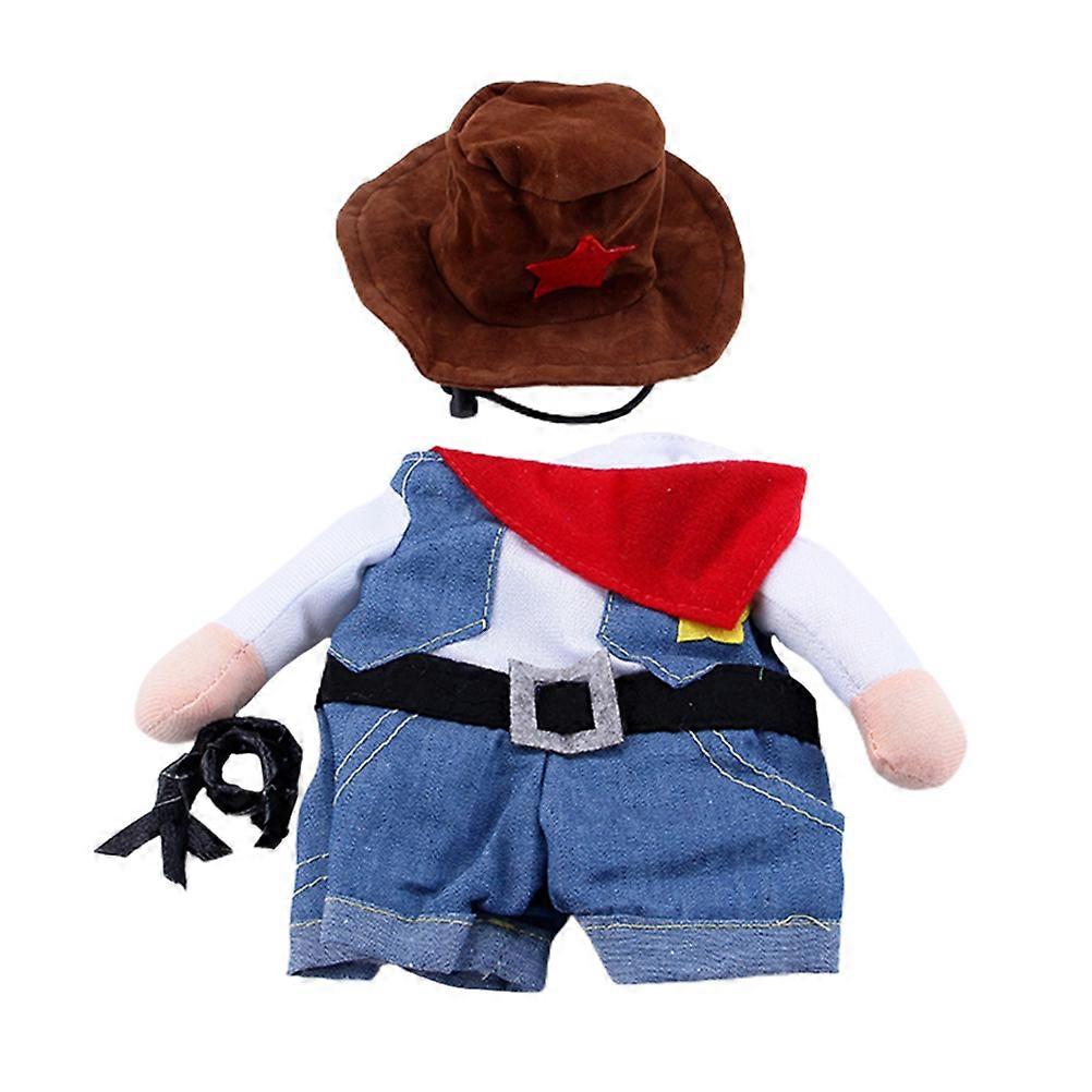 Cat Accessories Kitten Costume Pet Clothes Cowboy Style Breathable Design For Outdoor Walks 1Set