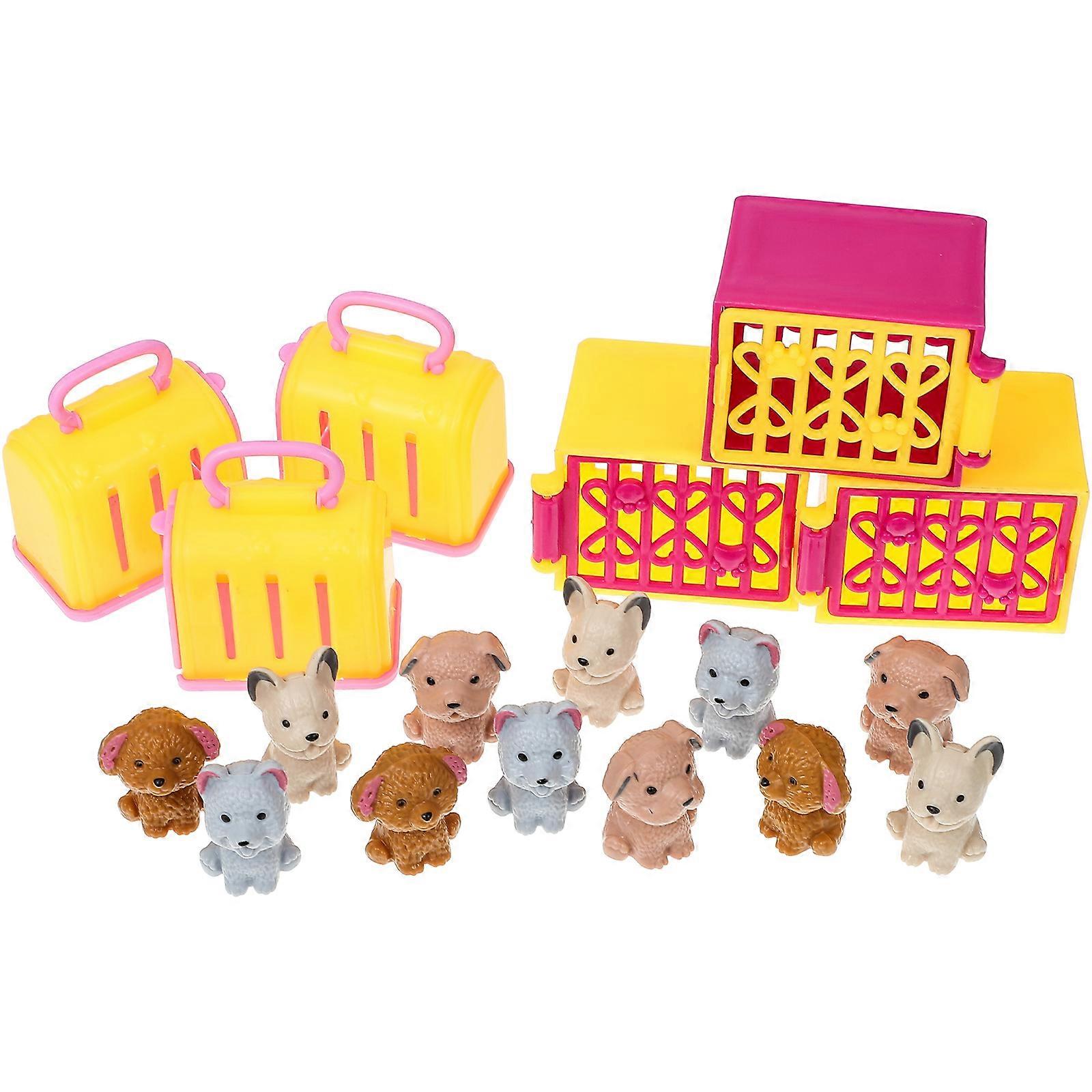 Resin Mini Dog Mini House Pet House Micro Sense 3 Sets