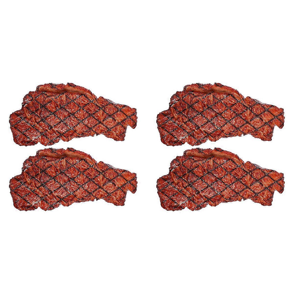 2Pcs Artificial PVC Steak Simulation Food Model