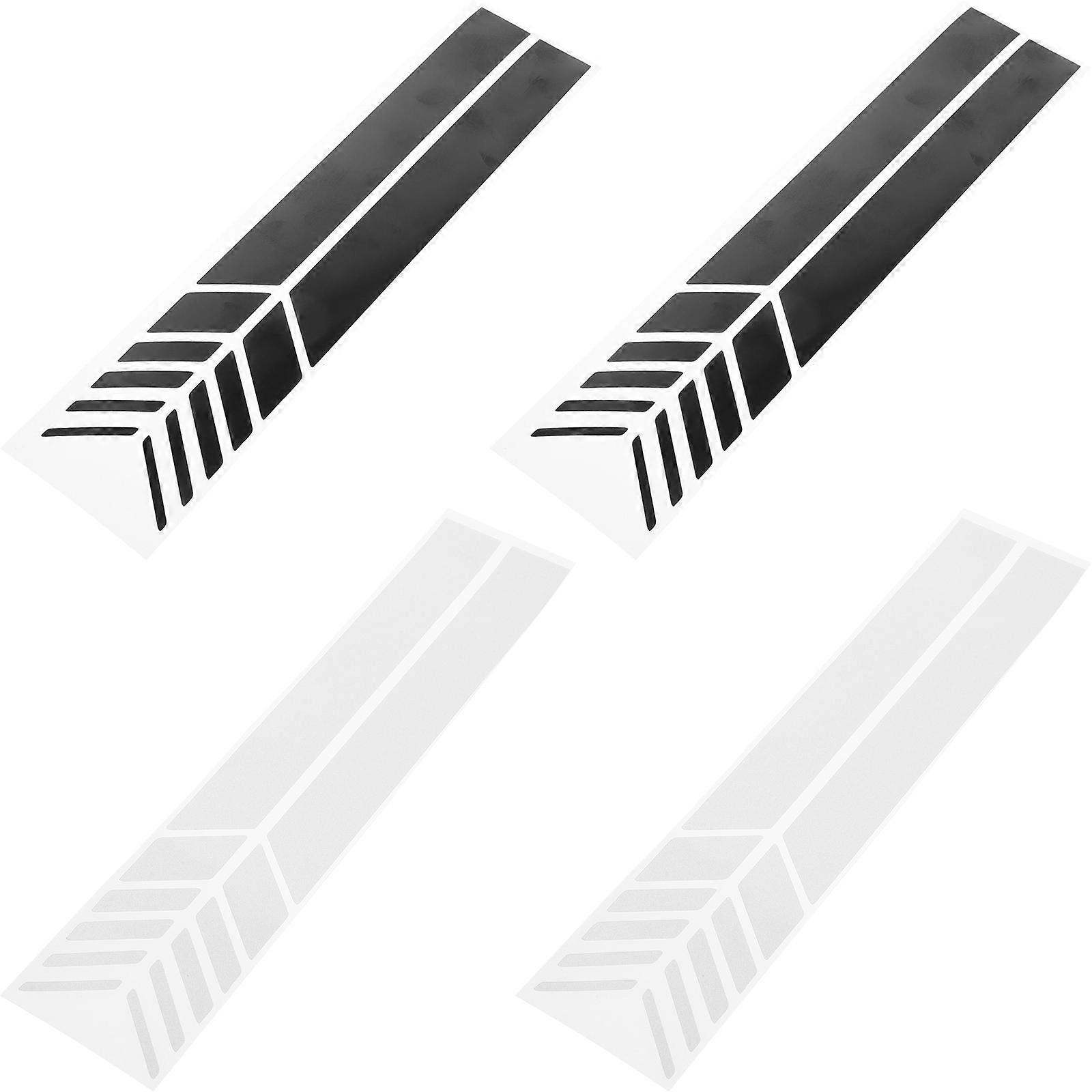 Car Mirror Stickers Reflective Car Rear View Mirror Decals Enhanced Visibility Night Driving 4 Pairs