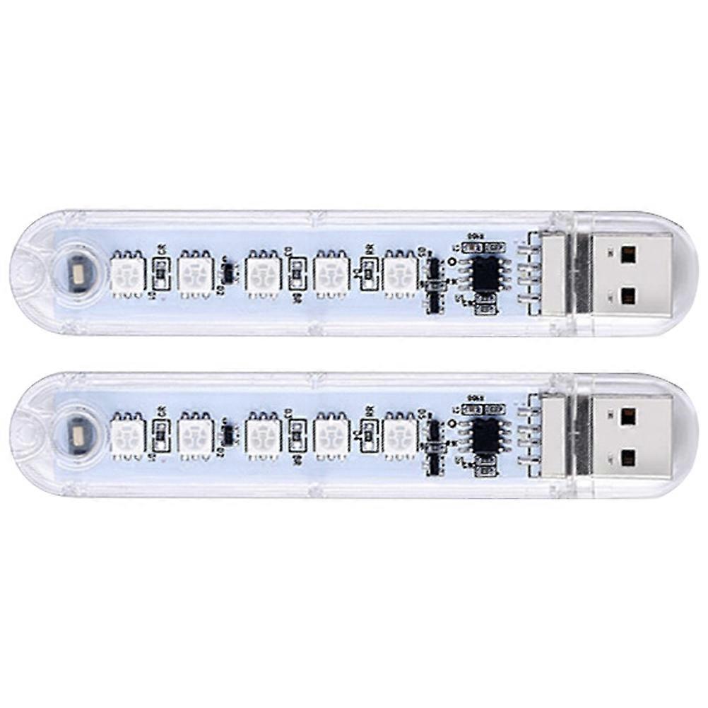 Light For Inside Vehicle Interior Led Light Decor Color Changing Acrylic 2Pcs