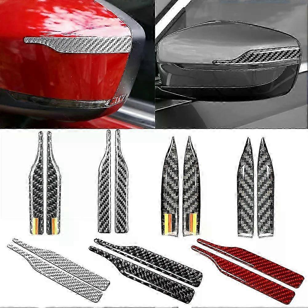 2pcs Carbon Fiber Anti-collision Bumper Sticker Rearview Mirror Anti-Rub Strips Protector Fit For BMW E90 E60 F30 F34 F10 F20 X1