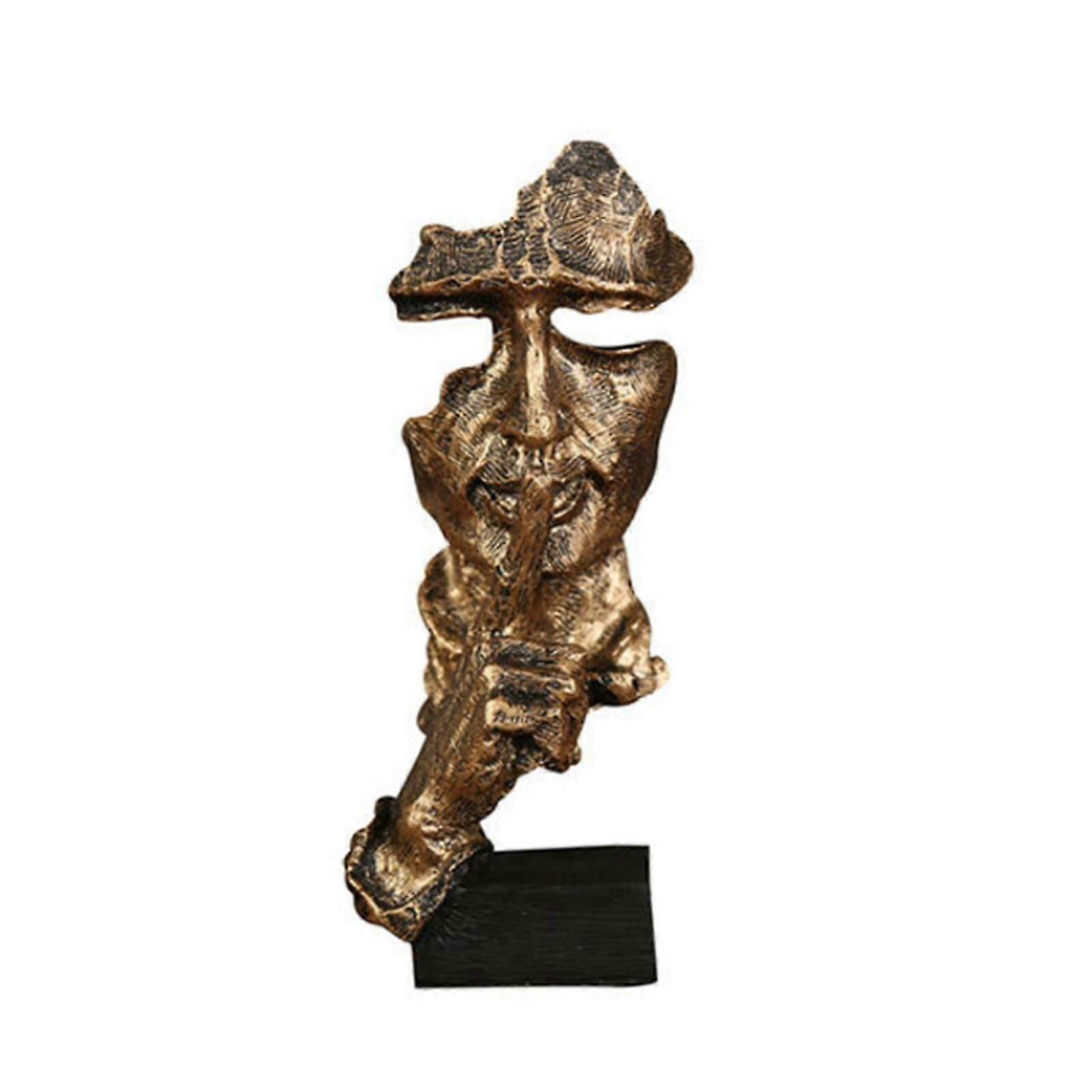 1/2/4PCS Sculpture Abstraite Créative Nordique Silence Est Or Figurine Ornements