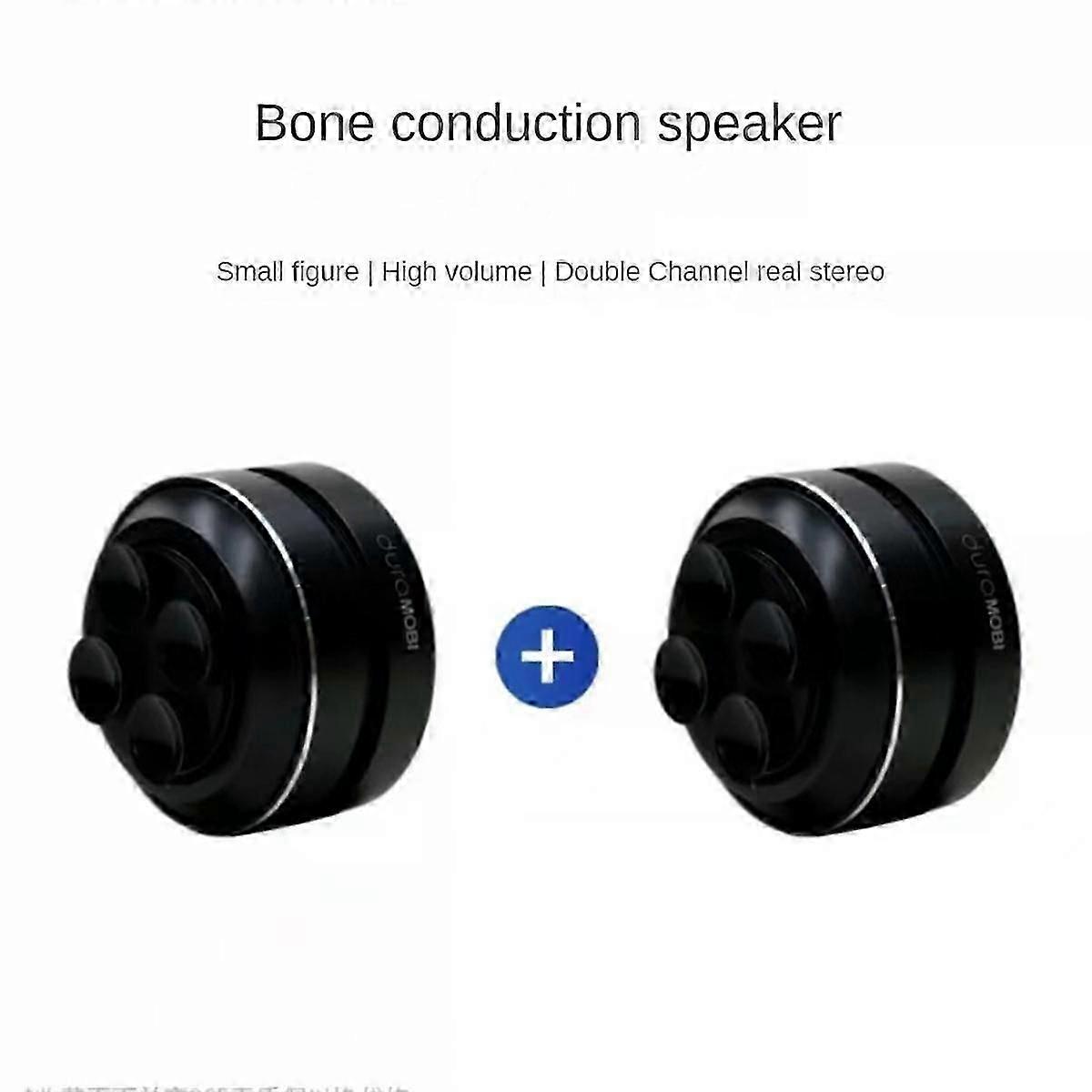 2Pcs Wireless Bluetooth 5.0 Speaker Bone Conduction Speakers Mini Portable Loud Stereo Sound Built