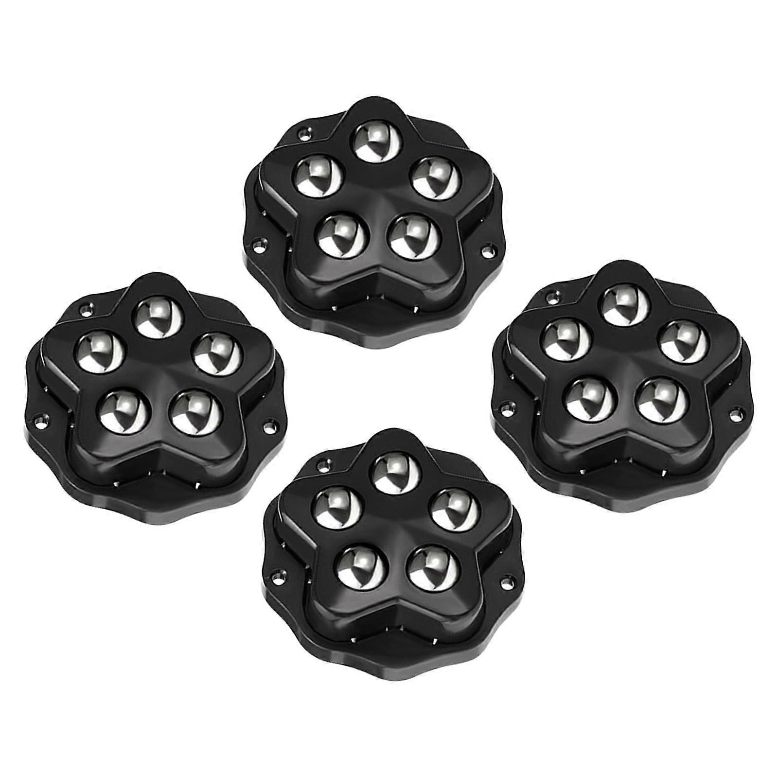 4 Pieces Self Adhesion Caster Wheel Rotation Pulley for Moving Storage Bins