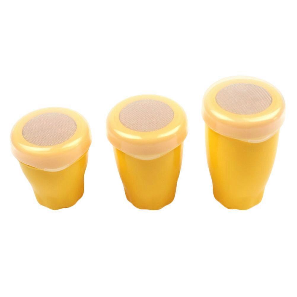 Household Seasoning Jar Powdered Sugar Dispenser PP Dust Proof 3Pcs
