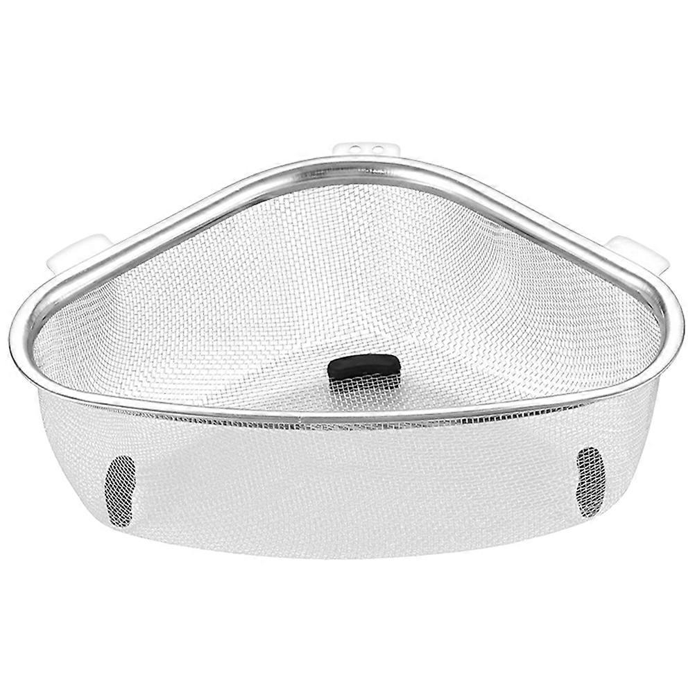Corner Sink Strainer Silver Stainless Steel Space-Saving for Home