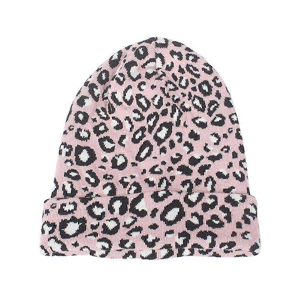 Stretch Headwear Beanie Hat Pink Wool Warm Knitted 1Set