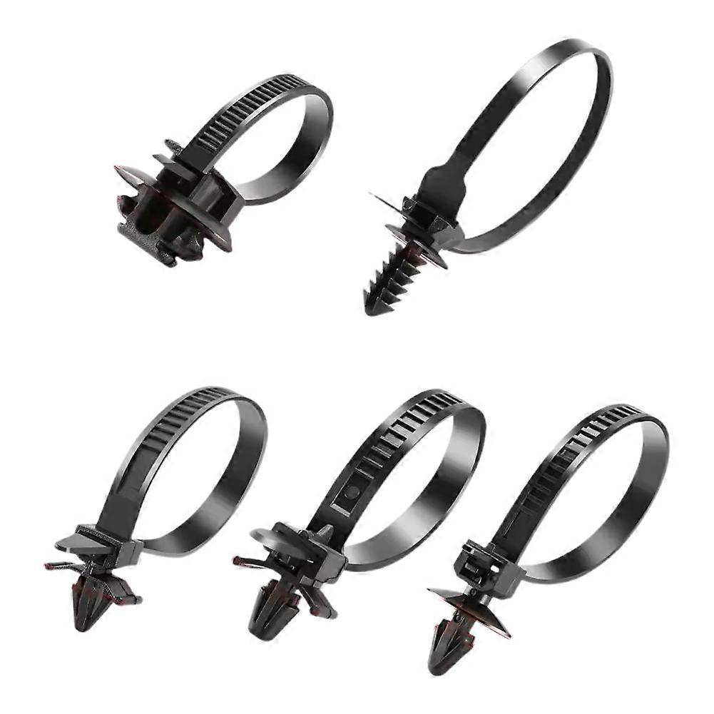 Ağır Hizmet Tipi Naylon Kablo Fermuar Bağları Tutucu Klip Araba Tel Bağlantı Elemanı Siyah