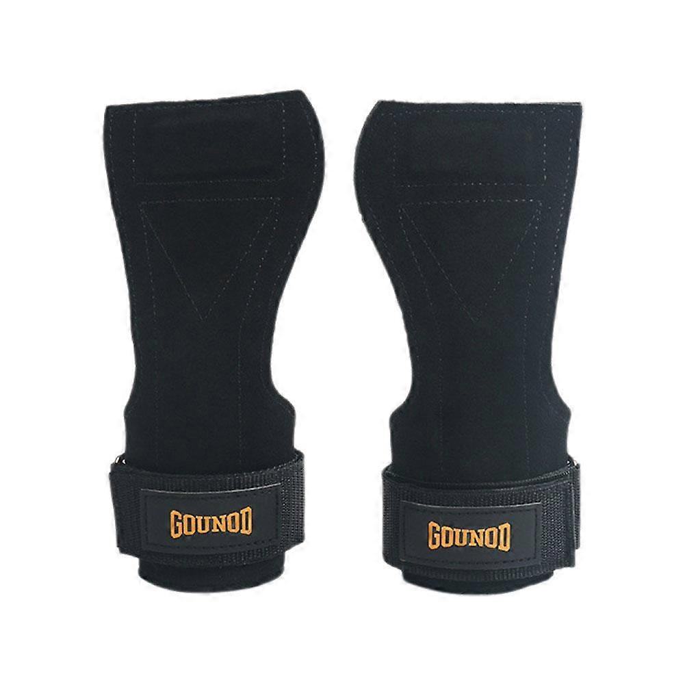 Leather Gloves Double-Layer Reinforcement Sturdy & Durable for Weightlifting Pull-Ups with Anti-Slip Grip Breathable & Comfortable Design