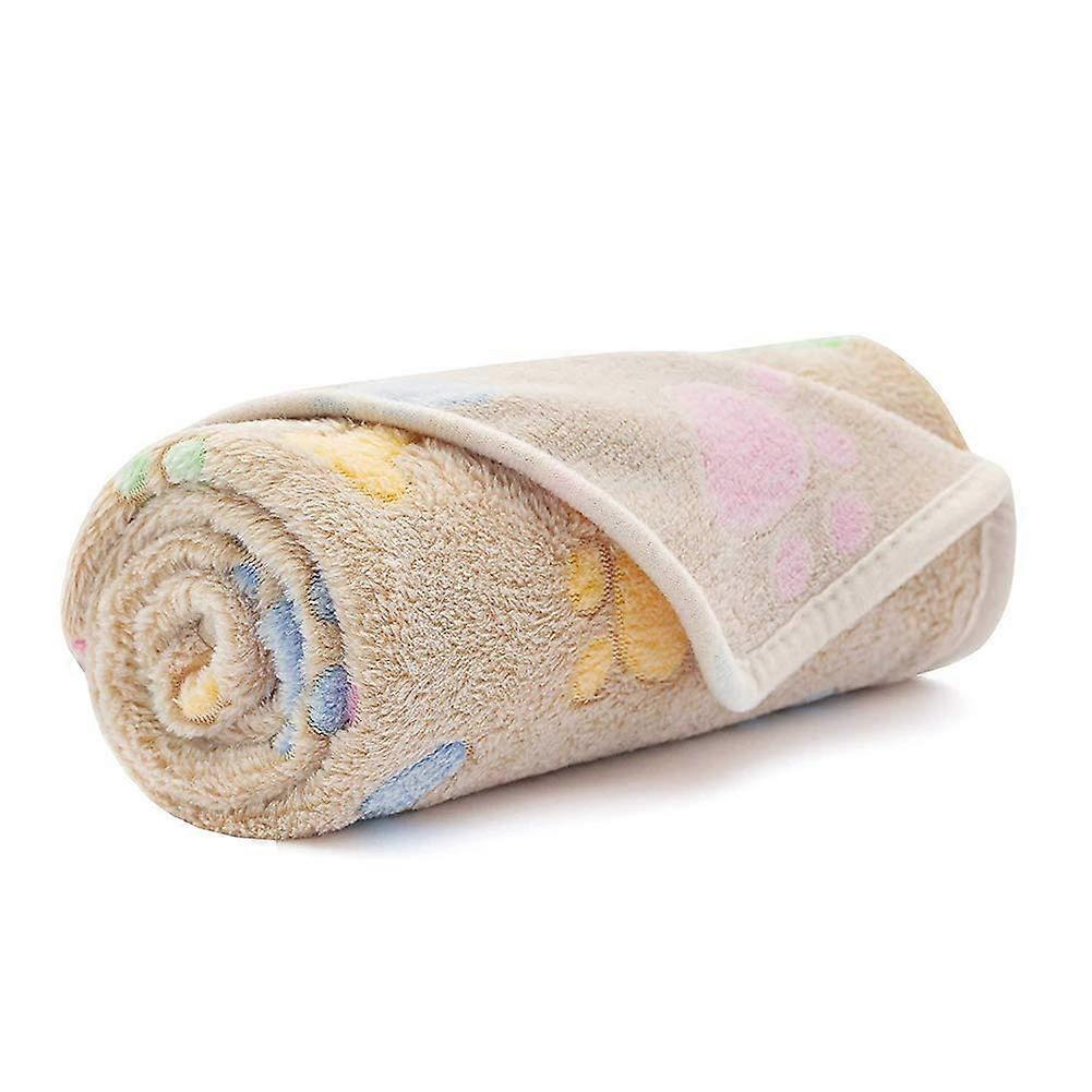 Cuddly Blanket Dog Blanket Washable Fluffy Cat Mat Small Soft Beige Puppy Bed for Dogs and Cats