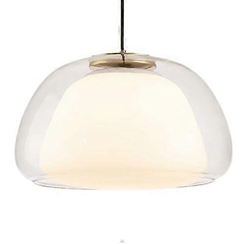 Nordic Style Glass Pendant Light, E27 Screw Ceiling Light, Balcony Restaurant Decor