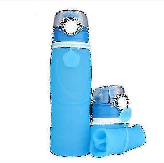 Foldable Outdoor Water Bottle Large Capacity Collapsible Cup Blue