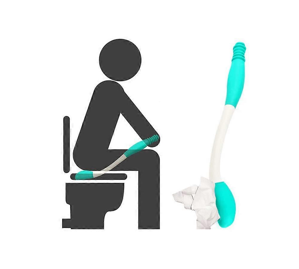 Toilet Aid Tool with Long Handle, Extended Comfort Wiper for Tissue, Pre-moistened Wipes, and Toilet Paper Use