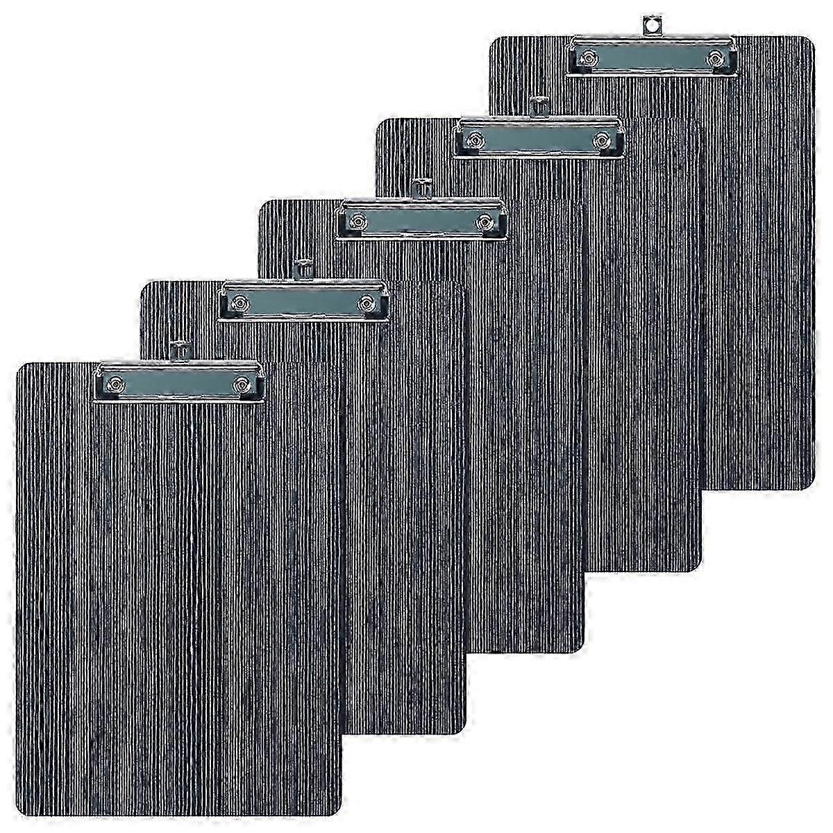 5 Pack Clipboard, Wooden Clipboard Clip Board, A4 Letter Size Clipboard, Memo Clipboards, Wood Grain File Clipboards DS