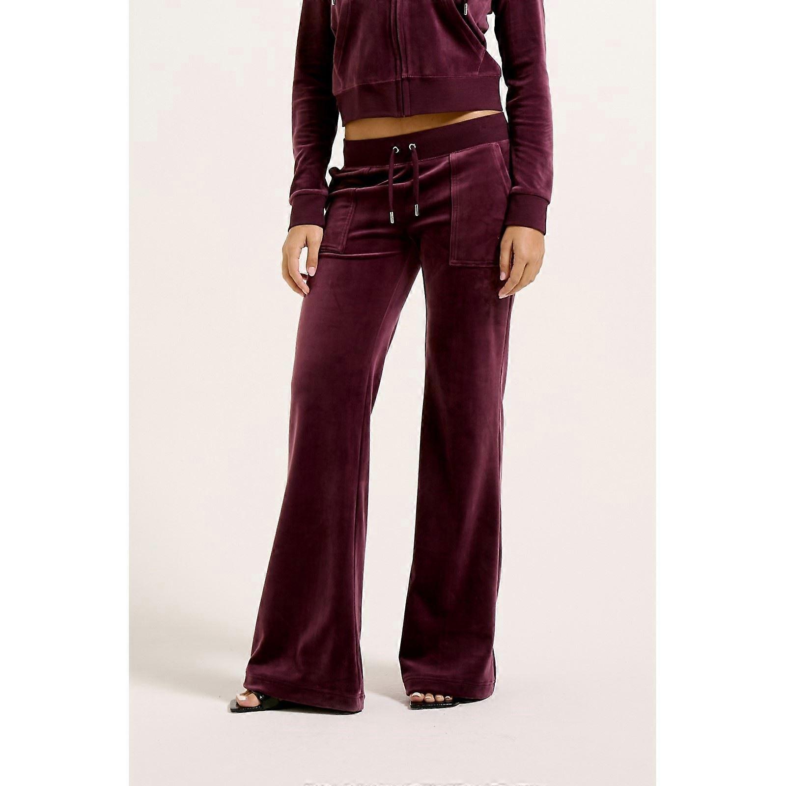 Juicy Couture Layla Polyester Women's Wine Track Pants