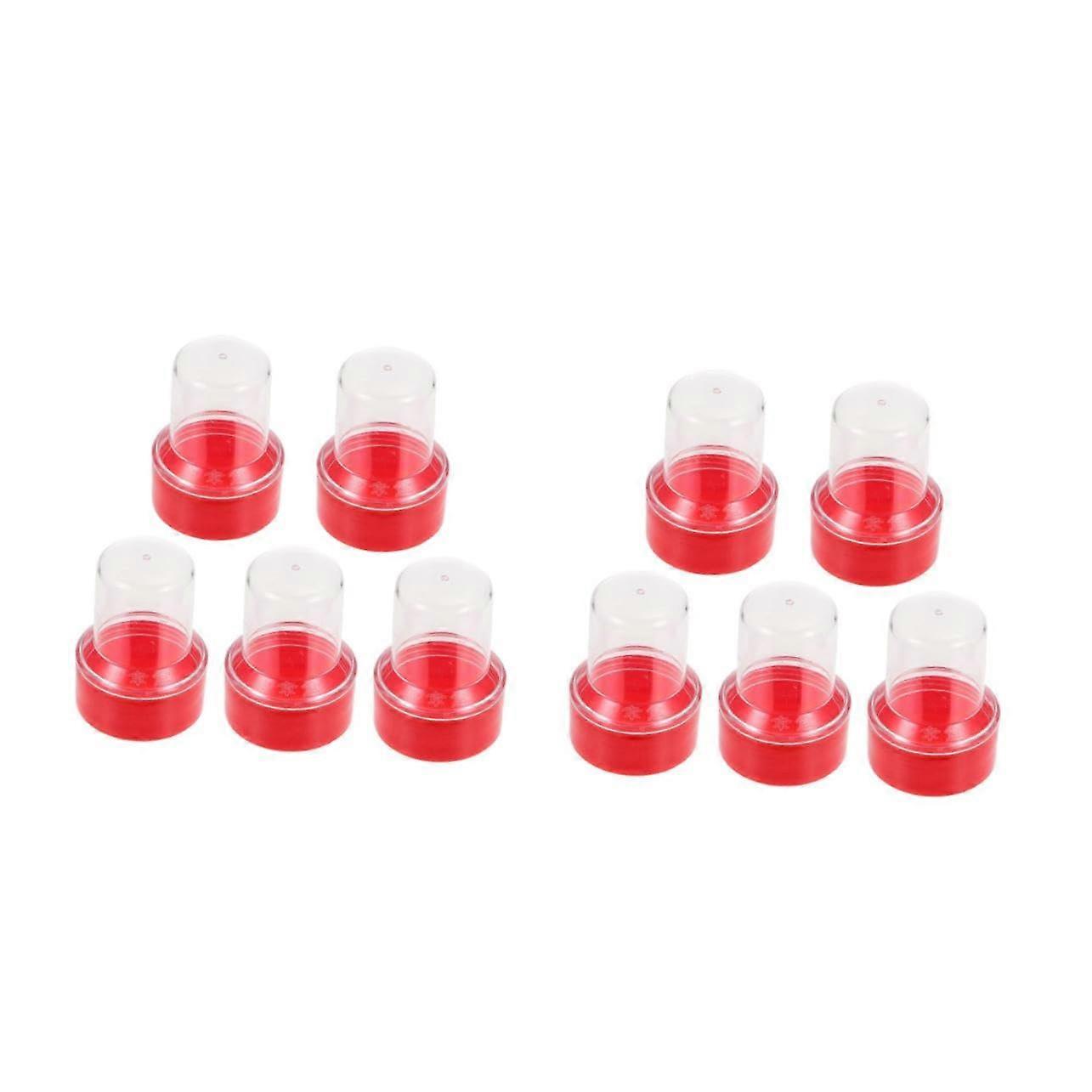 2pcs Red Plastic Stamp Box Storage Case, Multifunctional Sealing Stamp Container with Lid for Organization