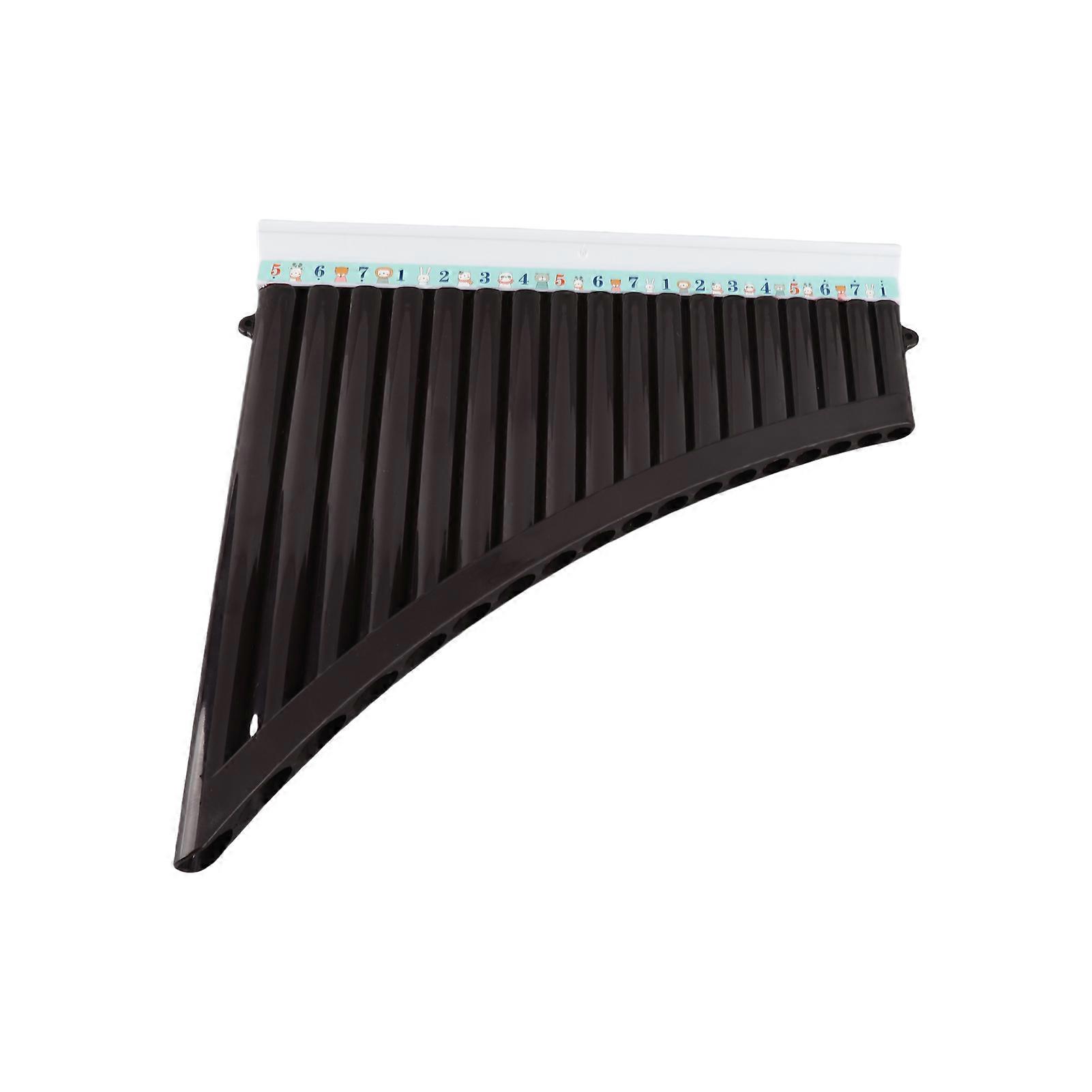 18 Pipes Pan Flute C Key Panpipes Pan Pipes with Mouthpiece Wind Instrument for Students Beginners with Carrying Bag