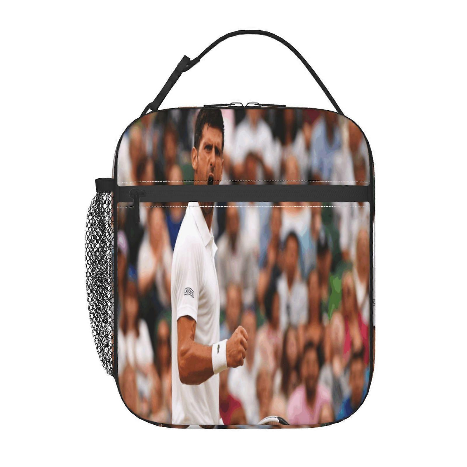 q222 Novak Djokovic Lunch Bag Collapsible Silicone Model, Space-Saving When Empty, Stands Upright When Filled v222