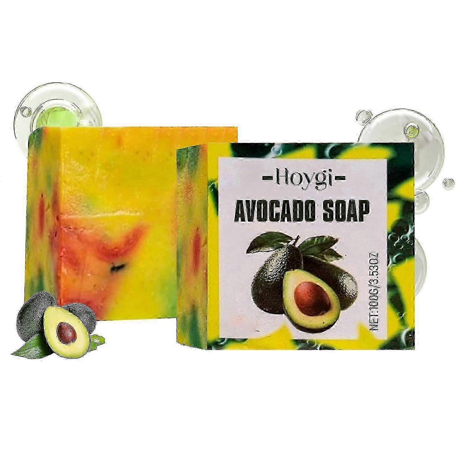 2025 Avocado bath soap Gentle moisturizing skin moisturizing cleansing pores refreshing oil-control bathing soap