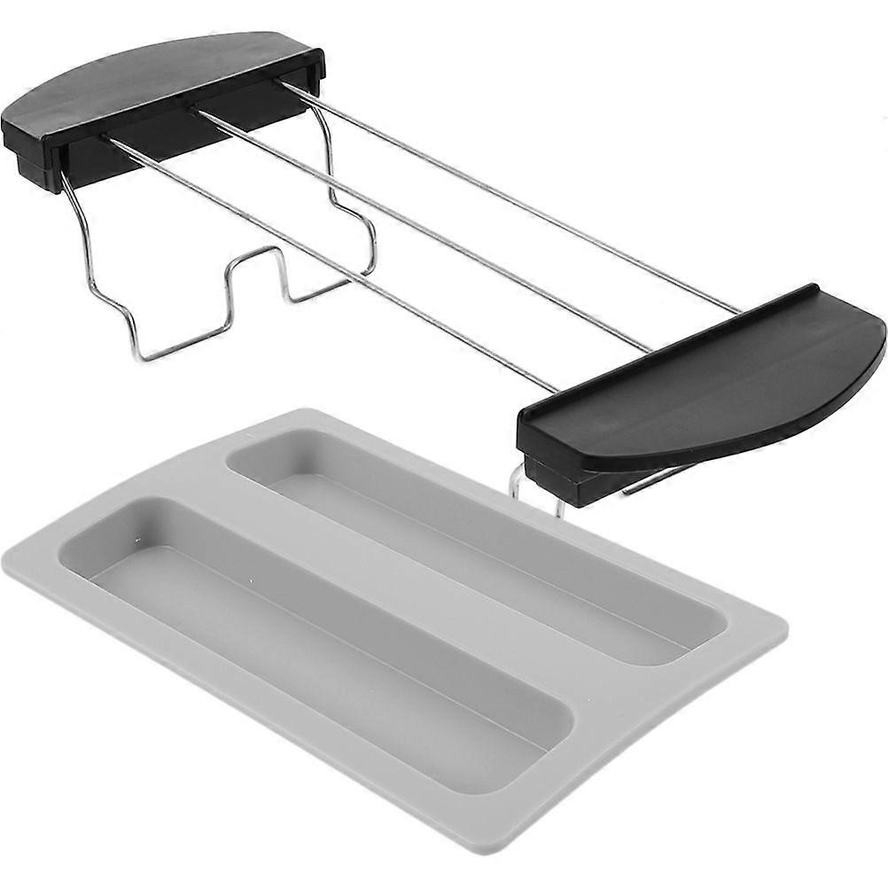 1 Set Stainless Steel Sandwich Holder Toast Machine Rack Toast Warming Rack Toast Machine Supply