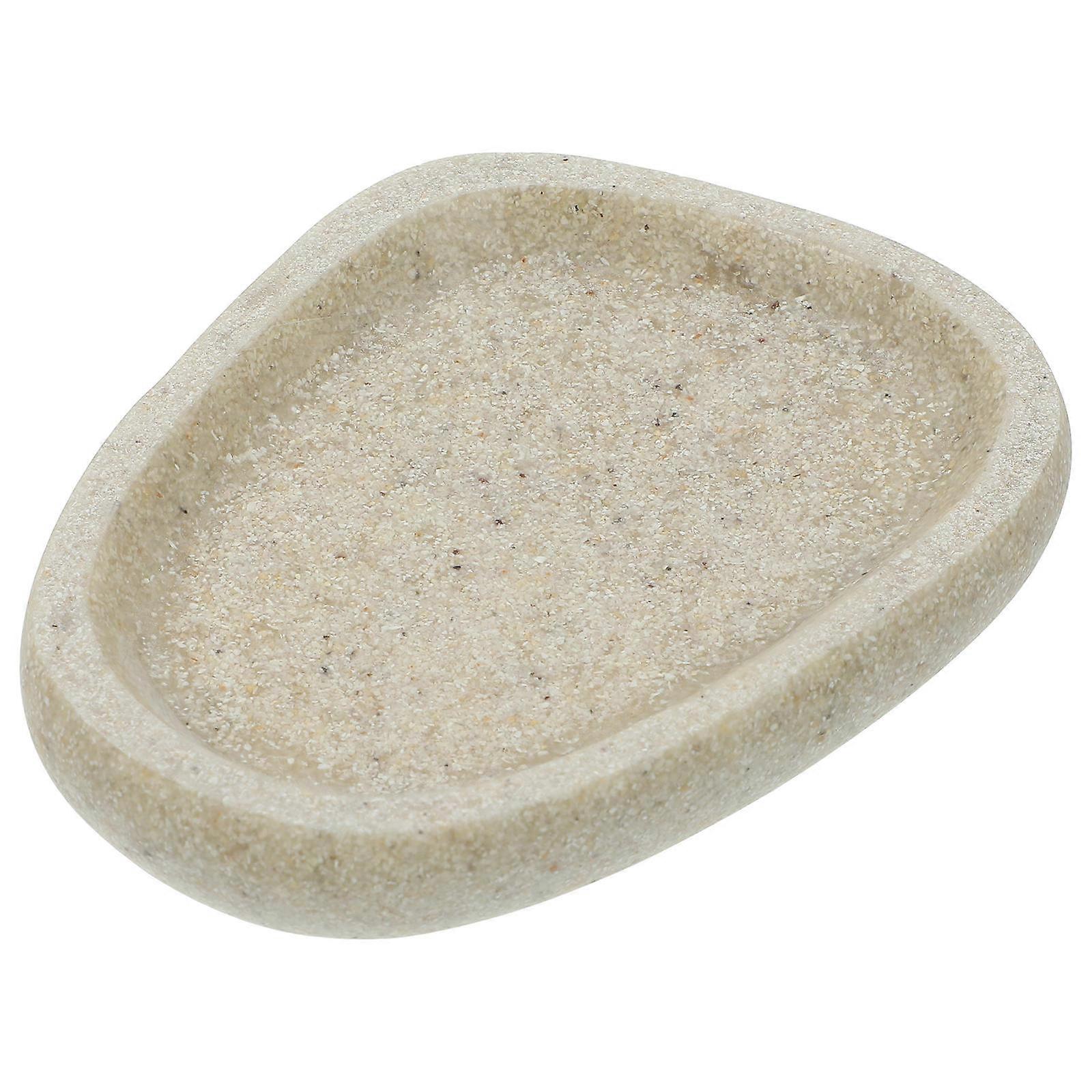 Beige Soap Holder Stone Bathroom Soap Dish for Home Use