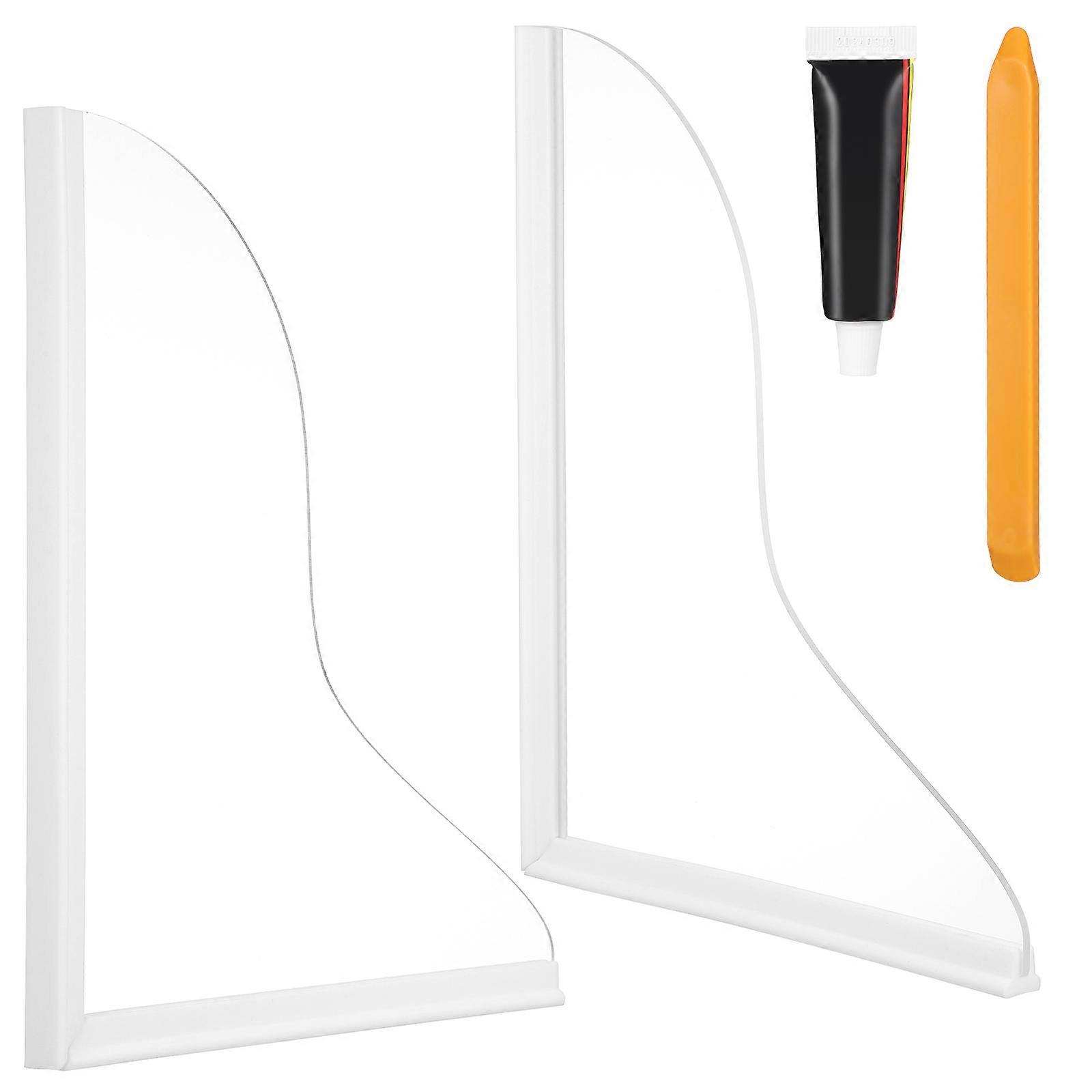 Transparent Bathtub Splash Guard for Effective Water Containment in Bathrooms Acrylic and Silicone Durability Fits Perfectly in Corners