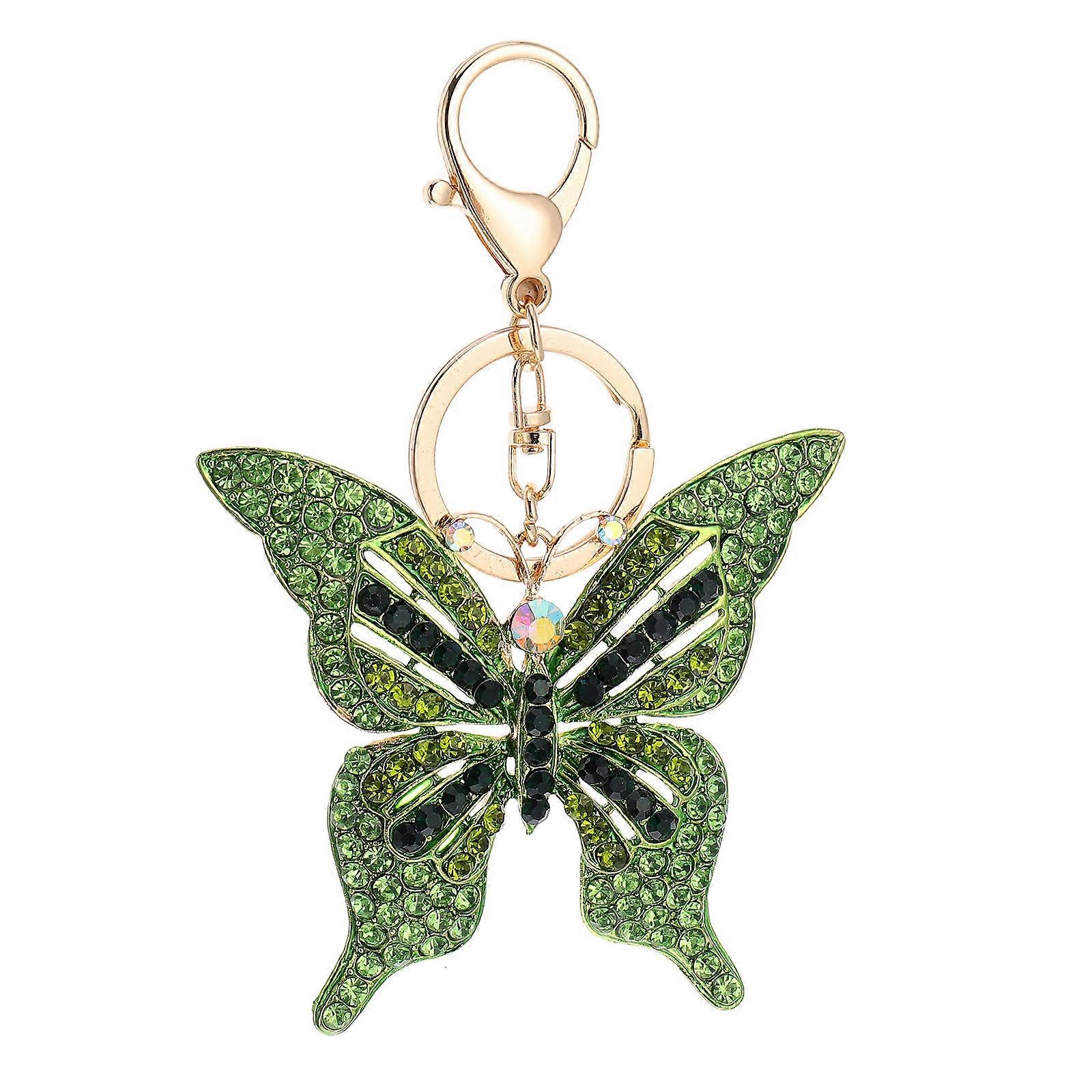 Butterfly Shape Key Pendant with Workmanship and Comfortable Feel for Decoration Green