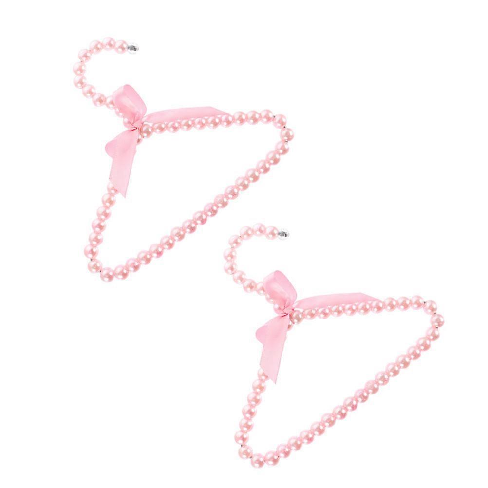 Pearl Dog Clothes Hangers Small Puppy Coat Rack Pet Accessories for Small Dogs Pink
