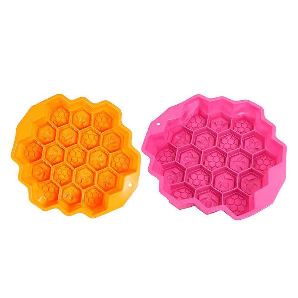 Silicone Molds for Food Honeycomb Shape Cake Molds Chocolate Moulds for Baking and Crafting 24X23CM 2Pcs
