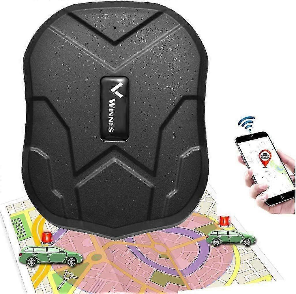 Winnes GPS Tracker ، تتبع المركبات في الوقت الحقيقي مع جهاز إرسال GPS ، 5000 مللي أمبير GPS المقتفي المغناطيسي للمركبة GPS
